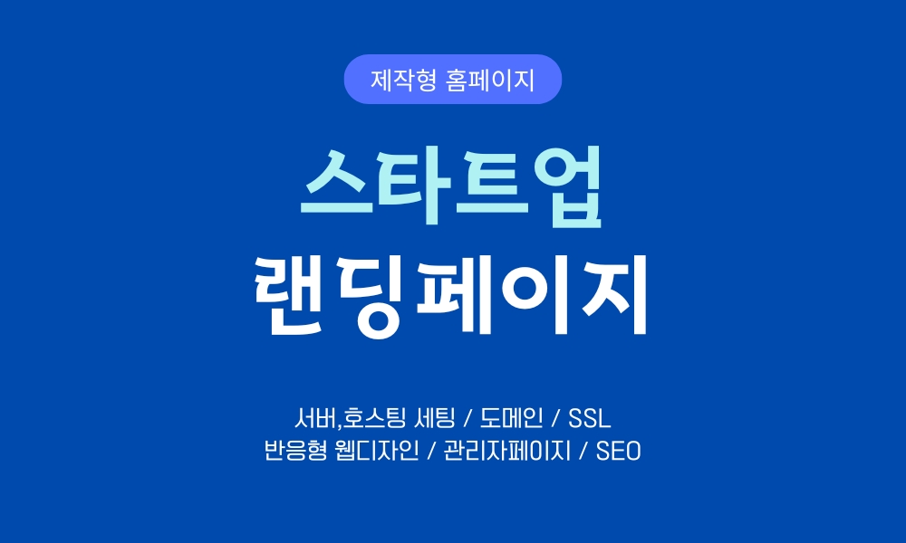 스타트업 소개용 랜딩페이지